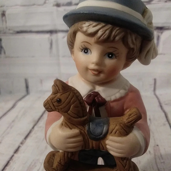 Vintage Homco Home Interior 1419 Boy with Rocking Horse - Picture 8 of 8